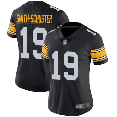 Women Pittsburgh Steelers Football #19 Limited Black JuJu Smith Schuster Alternate Vapor Untouchable Nike NFL Jersey